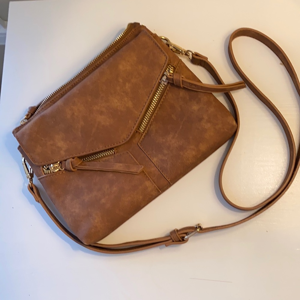 Faux Suede Cross Body Bag!
